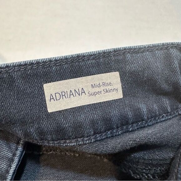 Mavi Adriana Jeans Mid Rise Super Skinny Dark Wash Glitter Pocket Size 27 NWT - Picture 6 of 12